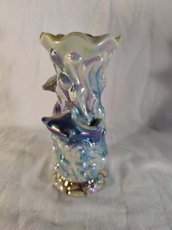 Lote De 3 Jarrones De Colección Lustre Bebé Delfín Océano Sirena Náutica Playa Tema Foto 3 de 4