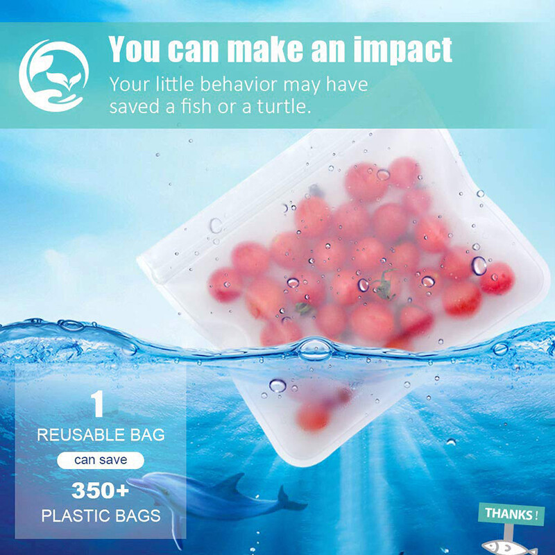 Reusable Snack Bag Sandwich Bags Eco-Friendly Lunch Baggies for Kids 2 Pack ZHU