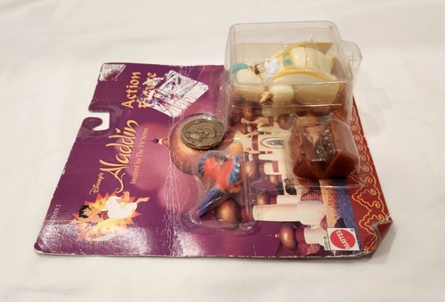 Disney Aladdin Sultan and Iago Action Figure Vintage New Toy Mattel Sealed - Picture 7 of 7
