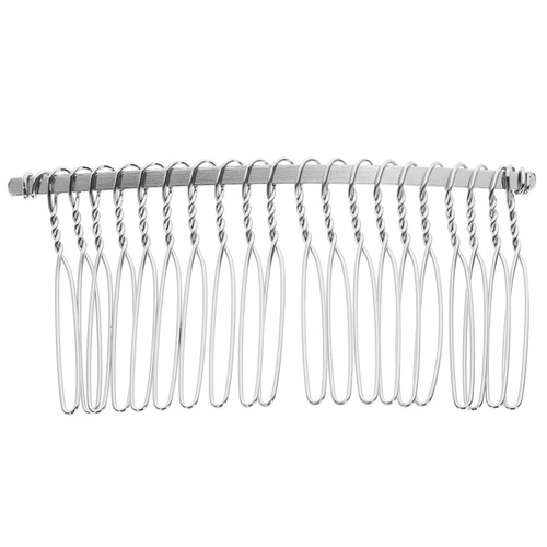 Pettine per capelli in ferro 7,8 cm damigella d'onore festa nuziale pettini velo - Foto 9 di 11