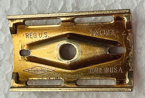 Vintage Gold Gillette Tech Ball End Safety Razor w/Blades - Picture 10 of 14
