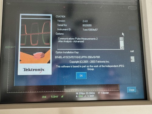Osciloscopio digital Tektronix CSA7404 4 canales, 4 GHz, 20 GS/s TDS7404 CSA7154 - Imagen 2 de 22