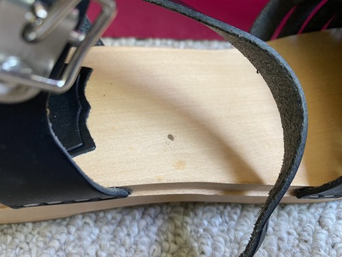 Swedish Hasbeens Snake Debutant Leather Sandals - EU 39/US 8.5-9 - Picture 6 of 8