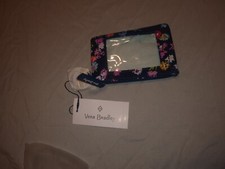 Vera Bradley Lighten Up Scattered Wildflowers Zip Up ID Case New with Tags