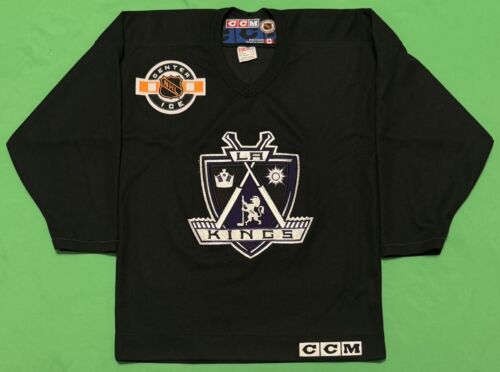Vintage Authentic CCM Los Angeles Kings Coat Of Arms Youth Practice Jersey L/XL