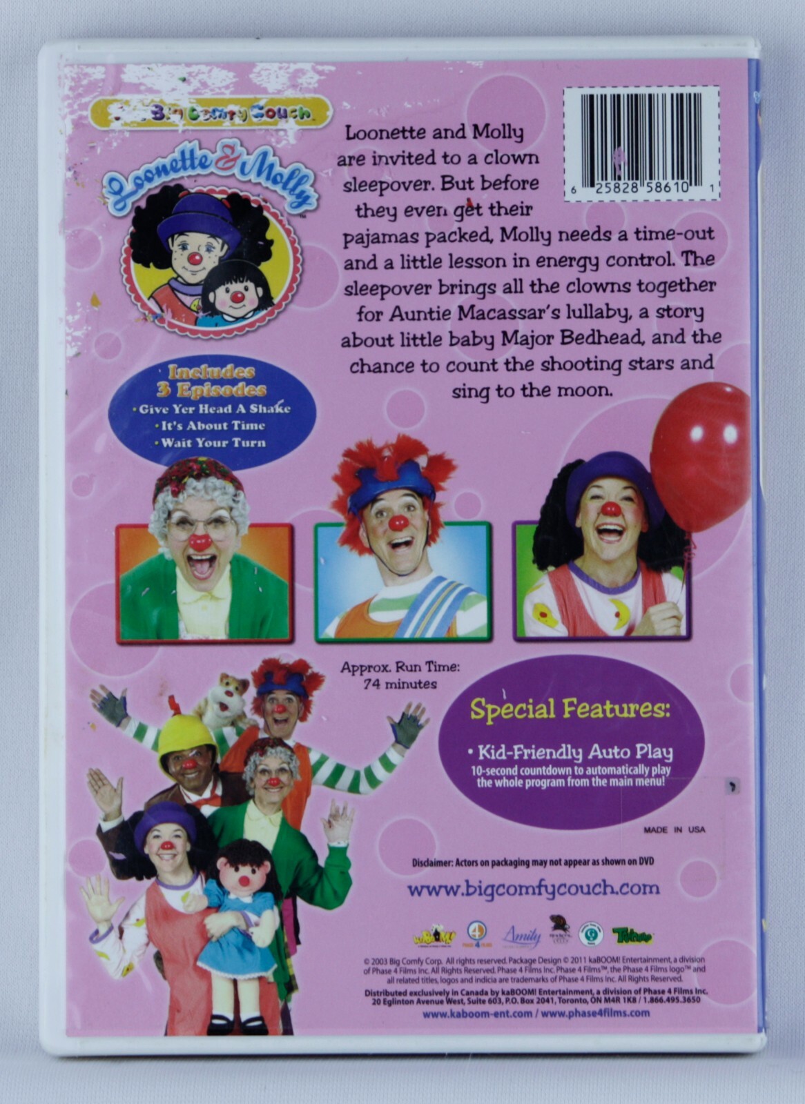 Oop The Big Comfy Couch Dvd Sleepover Loonette Molly
