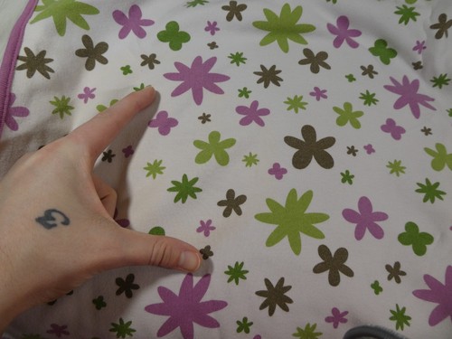 Green Purple Brown Flowers White Cotton Baby Blanket Dwell Studio For Target M1 - Picture 7 of 14