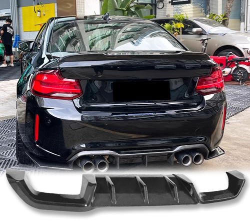 Carbon Fiber M-Performance Style Rear Bumper Diffuser for 2016-2020 BMW F87 M2 - Picture 1 of 5