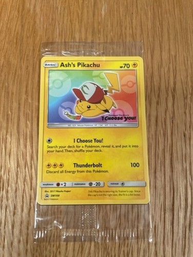 Pokemon TCG Promo SM108 Ash's Pikachu Promo neu und versiegelt - Bild 1 von 2