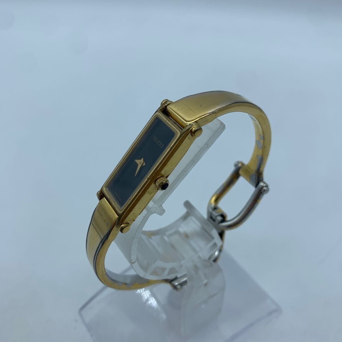 Ladies Gucci Gold Tone Black Dial 1500 Bangle Watch for sale Ladies Gucci Gold Tone Black Dial 1500 Bangle Watch for sale