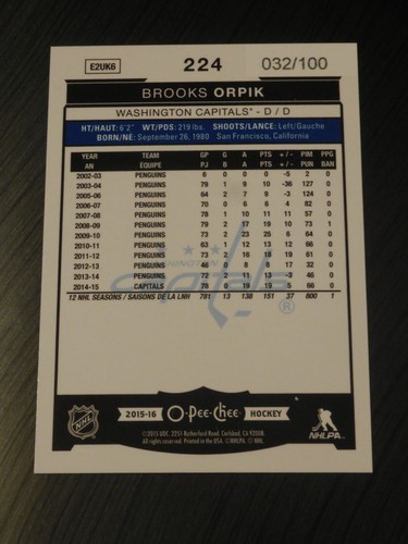 2015/2016 O-Pee-Chee Hockey Black Rainbow/100 1-400 U PICK - Picture 369 of 659