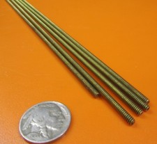 Threaded Brass Rods, RH, 6-32 x 3 Foot Length, 5 Units