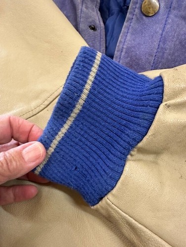 NY Knicks Vintage Leather Varsity Style Jacket XXL GIII Hardwood Classic NBA - Picture 16 of 16