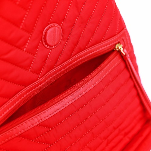 NWT Tory Burch ELLA QUILTED Nylon Backpack Red - Picture 11 of 11