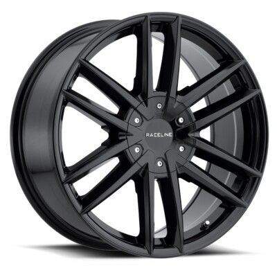 20x8.5 +15 Raceline 158B Impulse 6x139.7,6x135 Black Wheels (Set of 4)