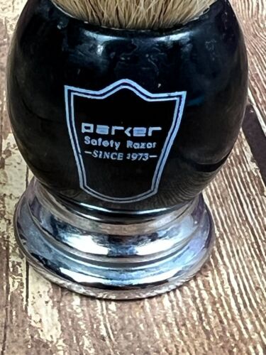 Cepillo de afeitar Parker Safety Razor Pure Badger Hair negro - Imagen 2 de 5