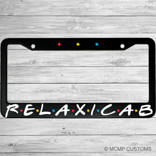 RelaxiCab Relaxi Cab Friends Aluminum Car License Plate Frame - Foto 2 di 7