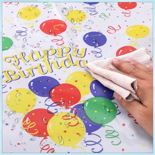Plastic Table Cover Cloth Wipe Clean Party Tablecovers Cloths Round or Rectangle - Picture 64 of 139