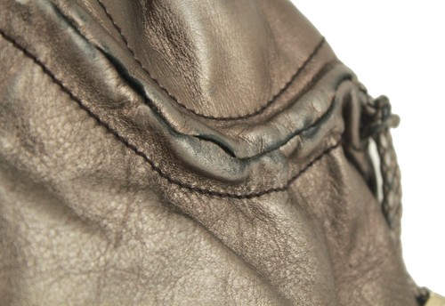 Salvatore Ferragamo Silver Metallic Leather Hobo Hand Bag Shoulder Bag Women's - Picture 16 of 19