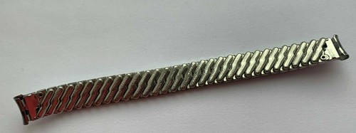 12 MM VINTAGE STAINLESS STEEL CROWN WATCH BAND STRETCH USA NEW OLD STOCK - Picture 6 of 10