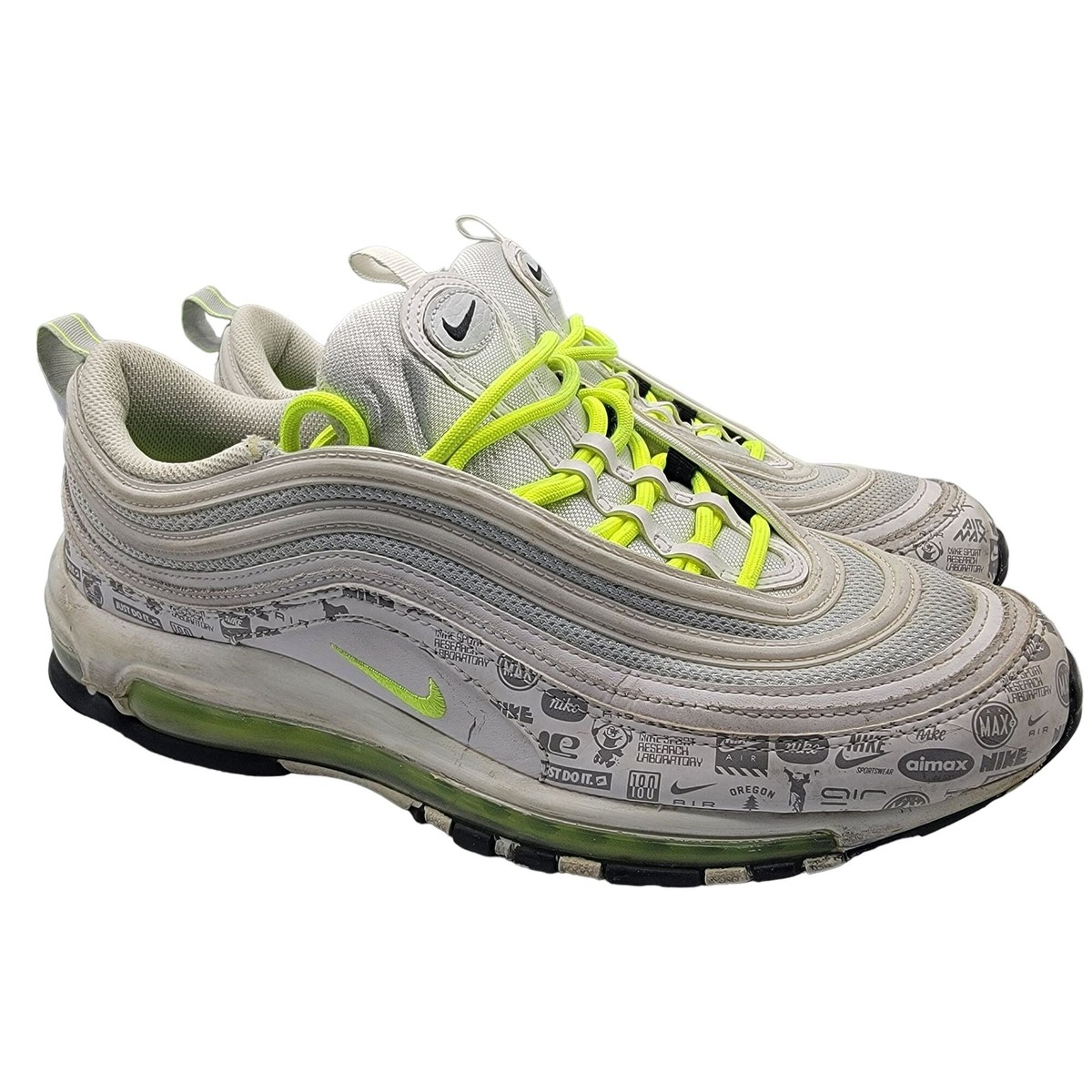 Nike Air Max 97 Mens 11.5 White Reflective All Over Logo Nike Air Max 97 Mens 11.5 White Reflective All Over Logo