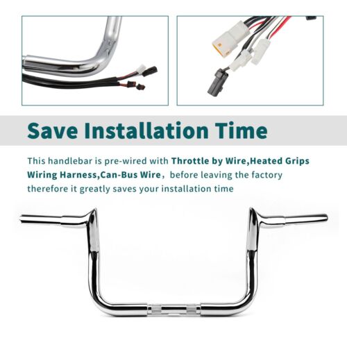 Ultra Limited Prewired Handlebar for 16-23 Harley Street Electra Glide 14 inch - Picture 2 of 12