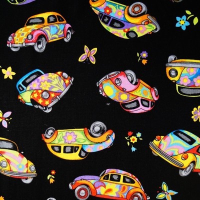 Cars Red 100/% cotton fabric sold per fat quarter// half metre