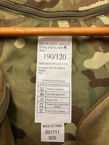 MTP CAMO ECBA FLAK VEST - Sizes Body Armour Vest , British Army Paintball NEW - Picture 7 of 11