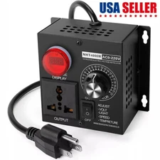 AC 120V~220V 4000W SCR Motor Speed Controller Volt Regulator Thermostat Dimmer