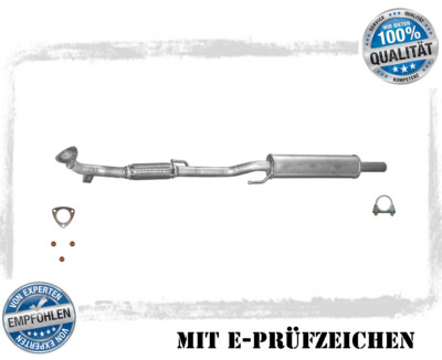 Mittelschalldämpfer VW Polo 9N 6R / Fox 1.2 Bj.05-14 Auspuff Flexrohr Schelle
