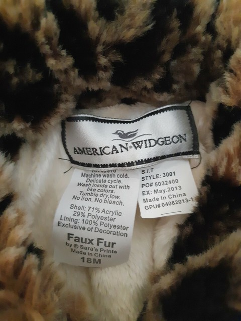 Widgeon Little Girls 3 Bow Faux Fur Coat with Hat