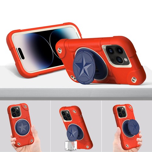 Custodia ibrida supporto presa cavalletto pop-up per iPhone 12 13 14 15 Pro max - Foto 78 di 91