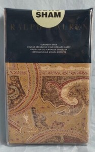 Ralph Lauren Bellosguardo Paisley European Pillow Sham Euro