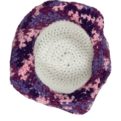 Hecho a mano Girl12-24 Mes Vestido y Sombrero Quadcolor Púrpura y Blanco Caniche y Cupcake - Imagen 10 de 12