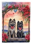 Keeshond Two Hearts Flag Garden Size Dac4659Gf