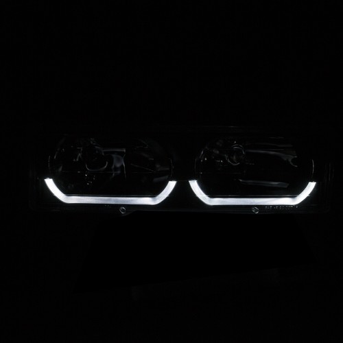 ANZO 111299 for 1988-1998 Chevrolet C1500 Crystal Headlights Black w/ Low - Brow - Picture 3 of 12