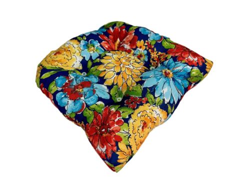 Outdoor Karina Floral Multicolor Single U Cushion Set of 2 - Picture 2 of 9