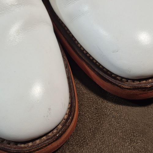 CROCKETT & JONES CANNOCK SADDLE OXFORD 8.5D WHITE WITH BROWN 9604 - Picture 17 of 24