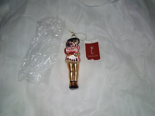 Ruby’s Diner Hand Blown Glass Christmas Ornament 50’s Retro Waitress RARE NOS - Picture 5 of 7