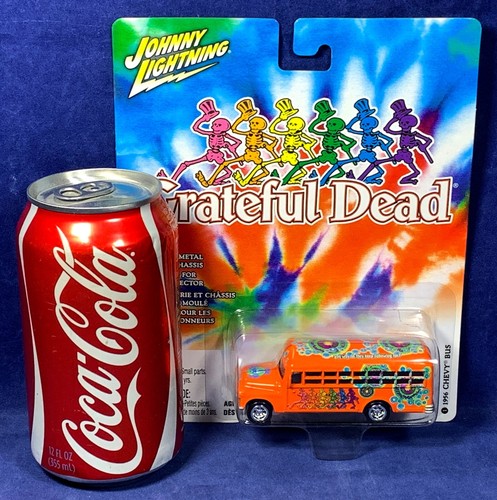 GRATEFUL DEAD Johnny Lightning Car 1956 CHEVY BUS Orange SKELETON LOGO Graphics - Picture 7 of 7