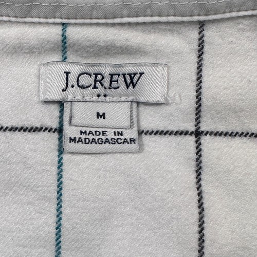 J. Crew Flannel Pullover Shirt Women's Medium Half Zip Plaid Long Sleeve - Picture 2 of 10