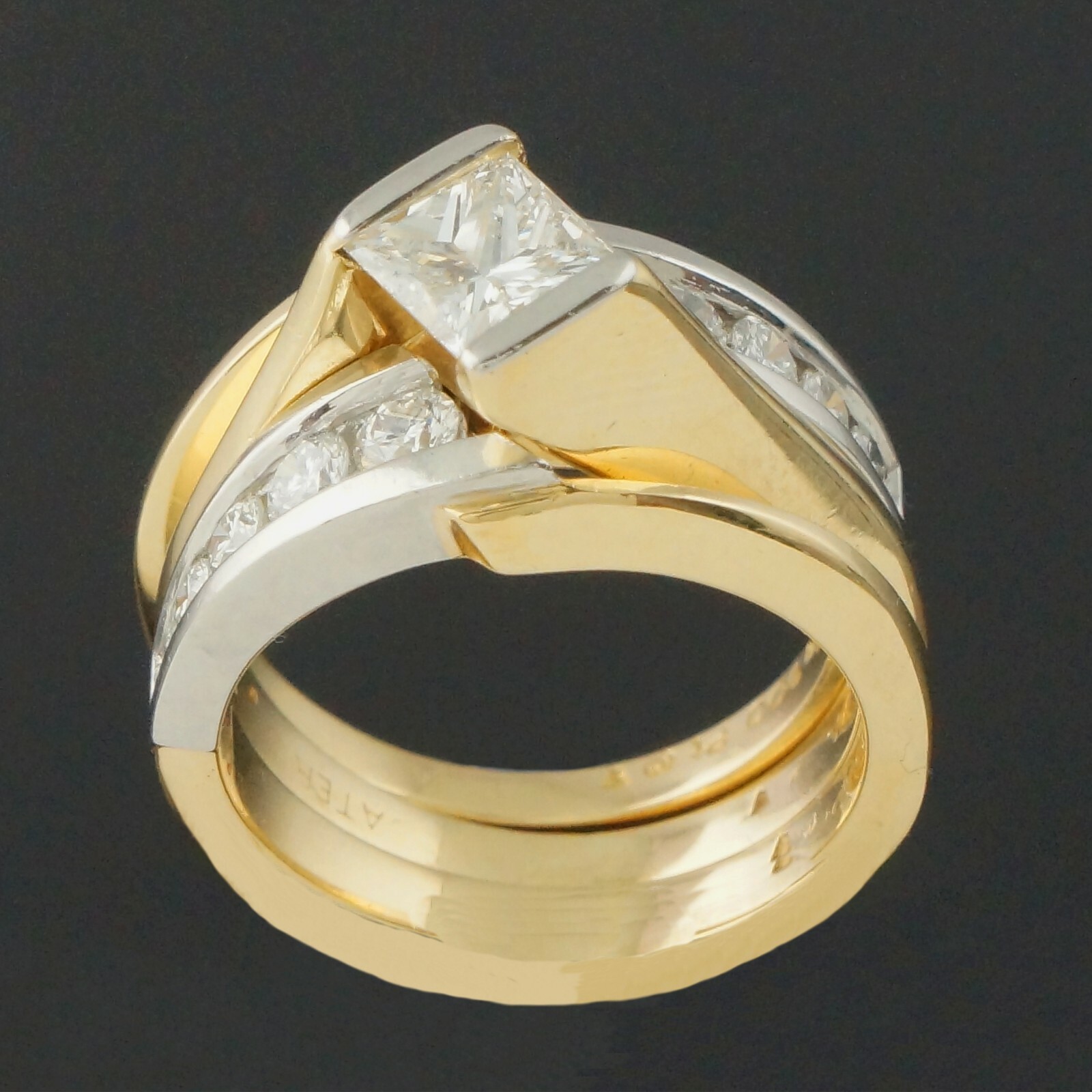 Paul Klecka Plat & Solid 18K Gold, 1.59 ctw Diamond Engagement, Wedding