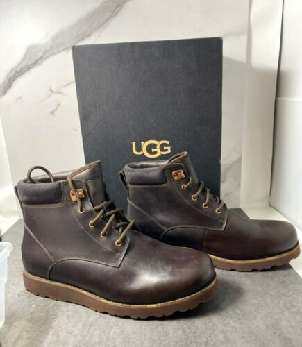Stivali UGG da uomo Stenton in pelle idrorepellente in castagno taglia 13 prezzo al pubblico consigliato $190 - Foto 2 di 8