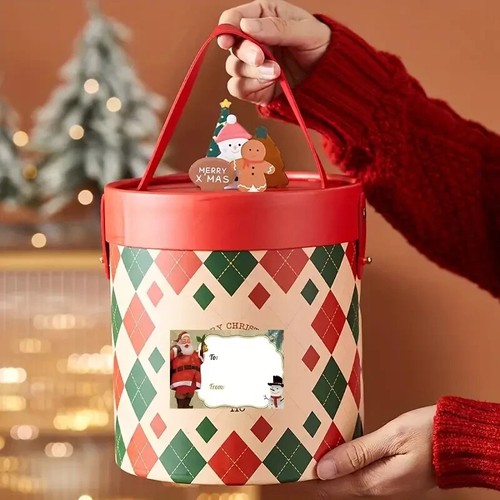 30-teiliges Weihnachtsgeschenkanhänger Aufkleber Set, 6 einzigartige große Folien Designs, Etiketten - Bild 3 von 5