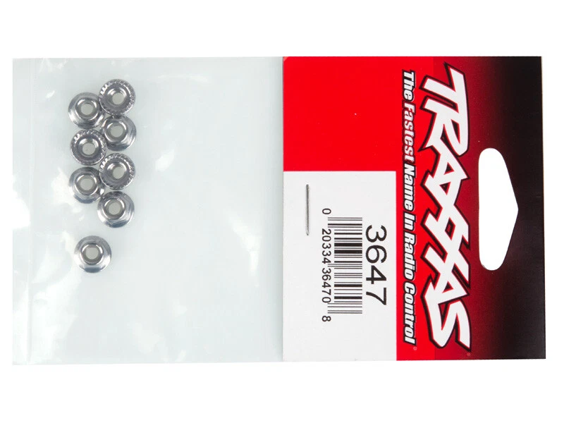 Écrous en nylon Traxxas 4 mm avec bride TRX3647 Rustler Slash Raptor - Photo 2/2