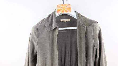 Lee Matthews 100% suede leather lightweight jacket in seal grey size S/UK8 - Picture 2 of 10