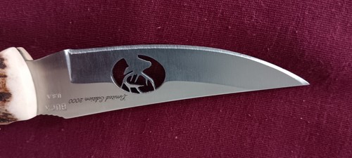 Buck 475 DP Deer Tracks - Limited Edition 1 of 2000 - Stag Fixed Blade Knife - Picture 8 of 10