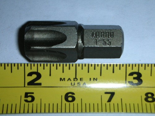 MIBRO Industrial 429780, T55 T-55 Torx Insert Bit 5/16" Shank 1" Long Choose Qty - Picture 6 of 6