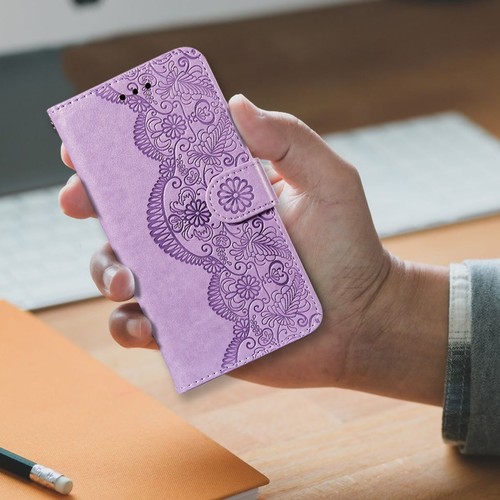 Etui na telefon komórkowy Ochrona Case do Samsung Galaxy A90 5G Flip Cover Pokrowiec Fioletowe - Zdjęcie 8 z 9