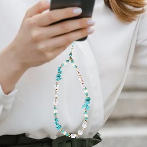 Cell Phone Holder Phone Neck Strap Phone Hanging Beads Chain - Zdjęcie 7 z 12